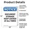 Signmission Document Storage Keep Locked At, 10 in W x Rectangle, Plastic OS-2PACK-NS-P-1014-V-11426 - alternate 3